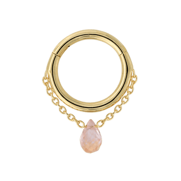 Sapphire Briolette Chained Easy Ring