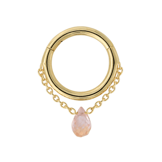 Sapphire Briolette Chained Easy Ring