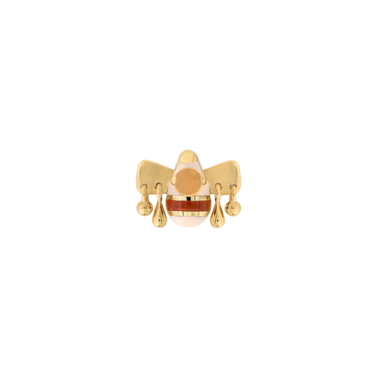 orange sapphire colorway petal pin end style fashion abstract bee art body jewelry earring earlobe helix cartilage nose nostril conch helix tragus lip gemstones Pupil Hall IRIS PIERCING STUDIOS
