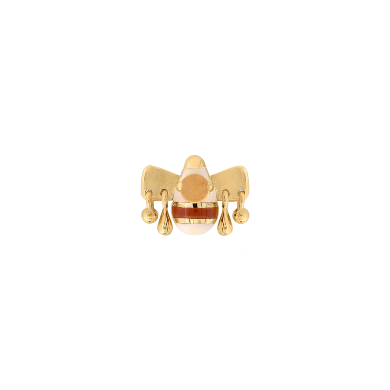 orange sapphire colorway petal pin end style fashion abstract bee art body jewelry earring earlobe helix cartilage nose nostril conch helix tragus lip gemstones Pupil Hall IRIS PIERCING STUDIOS