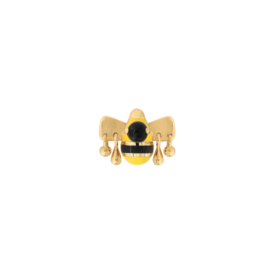 petal spinel and yellow colorway pin end style fashion abstract bee art body jewelry earring earlobe helix cartilage nose nostril conch helix tragus lip gemstones Pupil Hall IRIS PIERCING STUDIOS