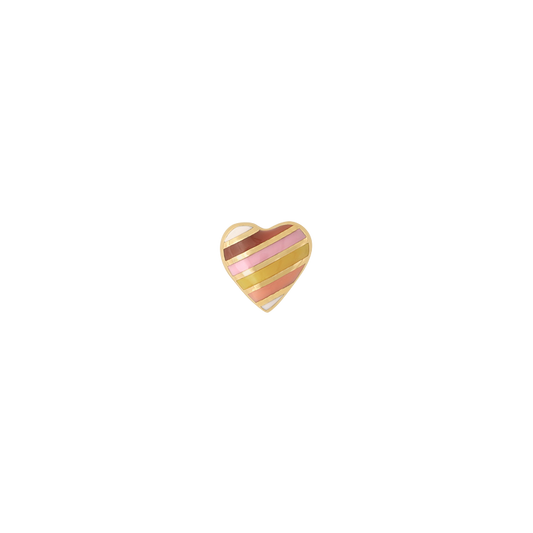 pleasing tan Palette Pals Ticker yellow gold stripes earring earlobe nostril nose lip philtrum snake bites cartilage helix conch flat art fashion style body jewelry pupil hall IRIS PIERCING STUDIOS