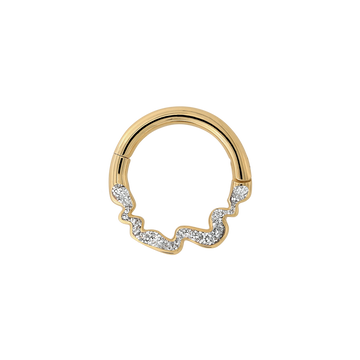 yellow gold silver glittz either way toned hoop hinge 100 club septum earring earlobe helix cartilage pupil hall IRIS PIERCING STUDIOS style fashion