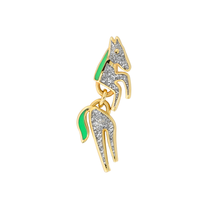 yellow gold silver glitz tail 100 club pupil hall boy jewelry horse dangle nostril cartilage earlobe IRIS PIERCING STUDIOS