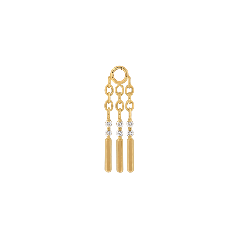 sticks and stones x3 white diamond dangle style fashion art body jewelry earring earlobe helix cartilage nose nostril conch helix tragus gemstones Pupil Hall IRIS PIERCING STUDIOS