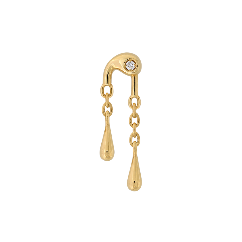 swish with drips white diamond pin end style fashion art body jewelry earring earlobe helix cartilage nose nostril conch helix tragus lip gemstones Pupil Hall IRIS PIERCING STUDIOS