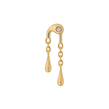 swish with drips white diamond pin end style fashion art body jewelry earring earlobe helix cartilage nose nostril conch helix tragus lip gemstones Pupil Hall IRIS PIERCING STUDIOS