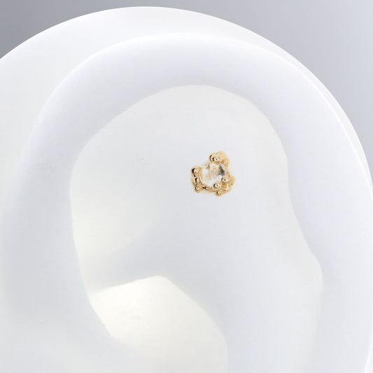 Cleo Beaded - White Topaz