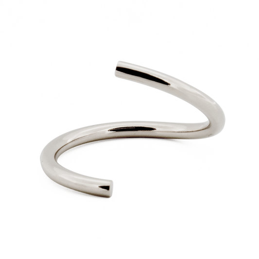 White Gold Plain Seam Ring