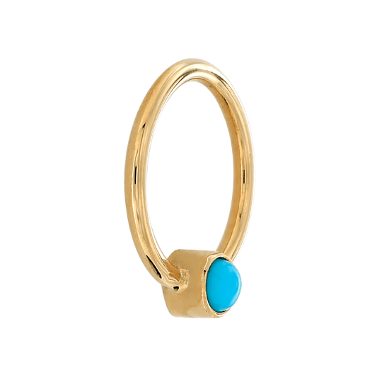 Bezel-set Fixed Gem Ring - Turquoise