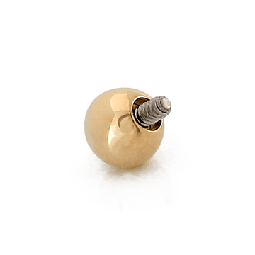 Gold Plain Ball - Threaded