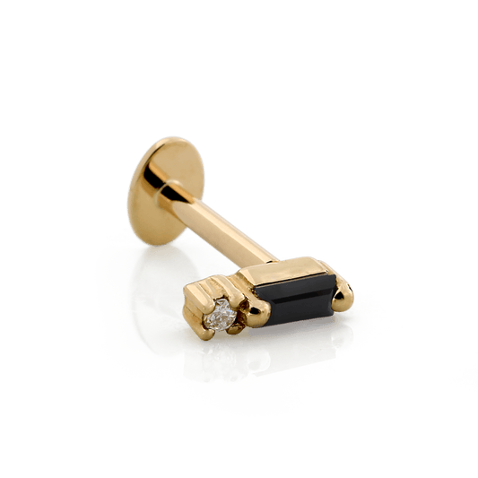 Shooting Baguette Gemstone - Black Sapphire