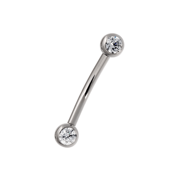 Side-set Gem Curved Barbell