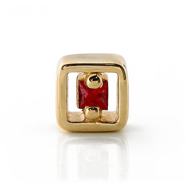 Hollow Square with Stone - Ruby