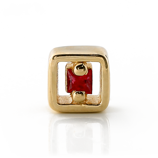 Hollow Square with Stone - Ruby