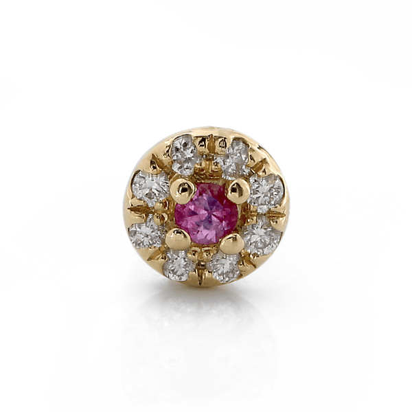 Round with Color Gemstone - Pink Sapphire