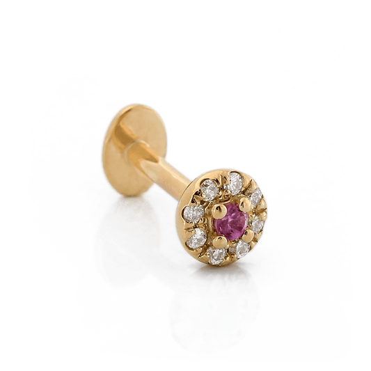 Round with Color Gemstone - Pink Sapphire