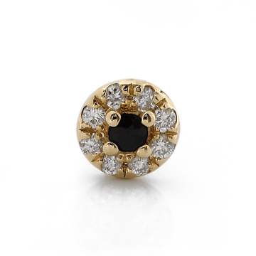 Round with Colored Gemstone - Black Sapphire