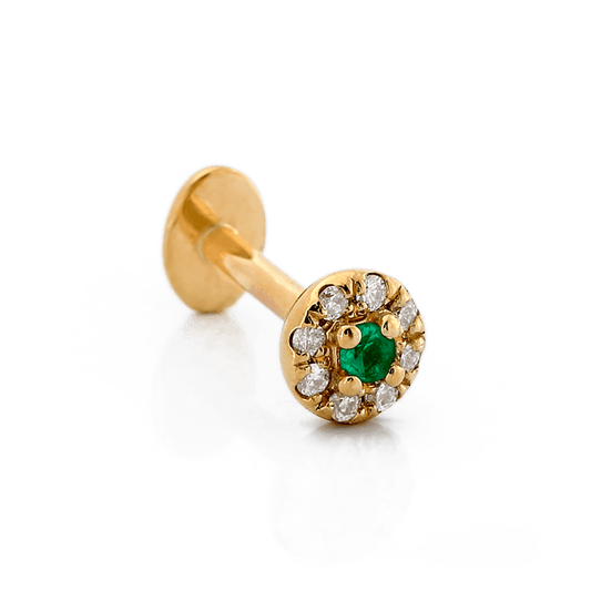 Round with Colored Gemstone - Emerald