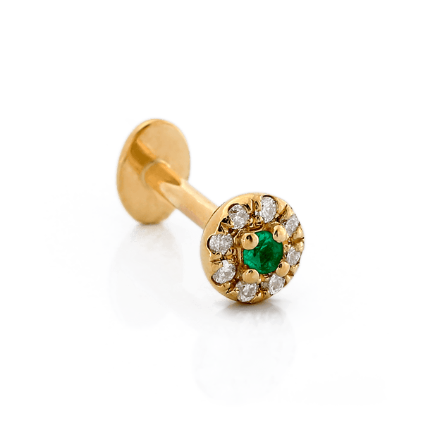 Round with Colored Gemstone - Emerald
