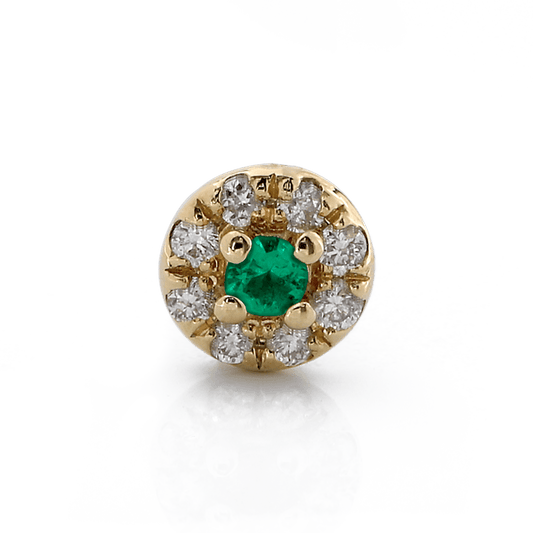 Round with Colored Gemstone - Emerald
