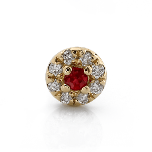 Round with Colored Gemstone - Ruby