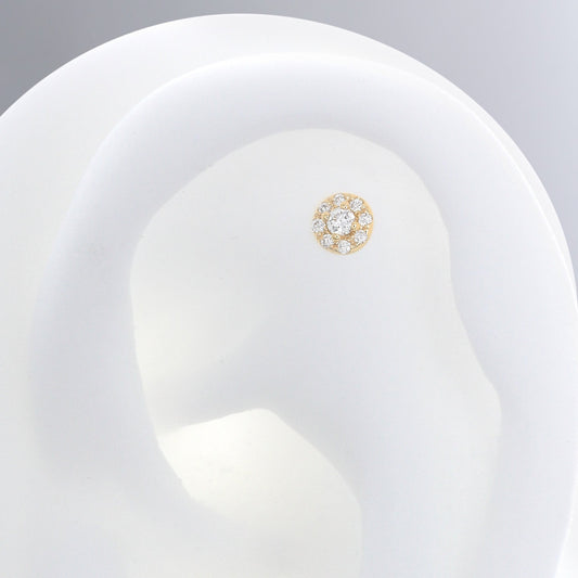 Round with Colored Gemstone - Diamond