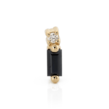 Shooting Baguette Gemstone - Black Sapphire