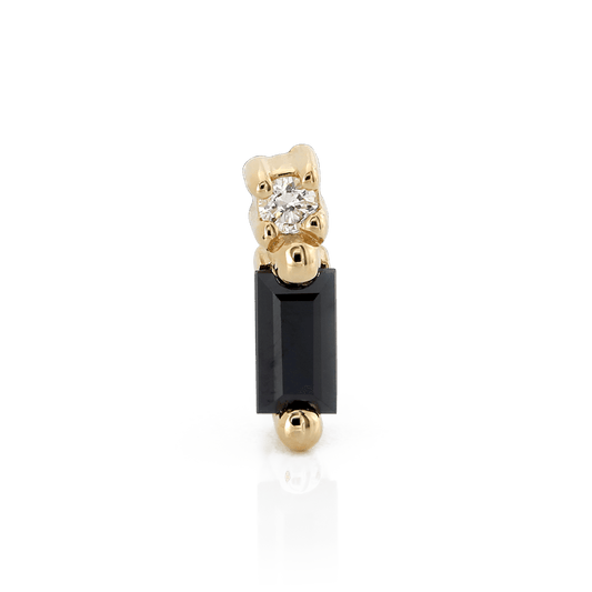 Shooting Baguette Gemstone - Black Sapphire