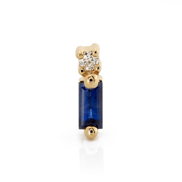Shooting Baguette Gemstone - Dark Blue Sapphire