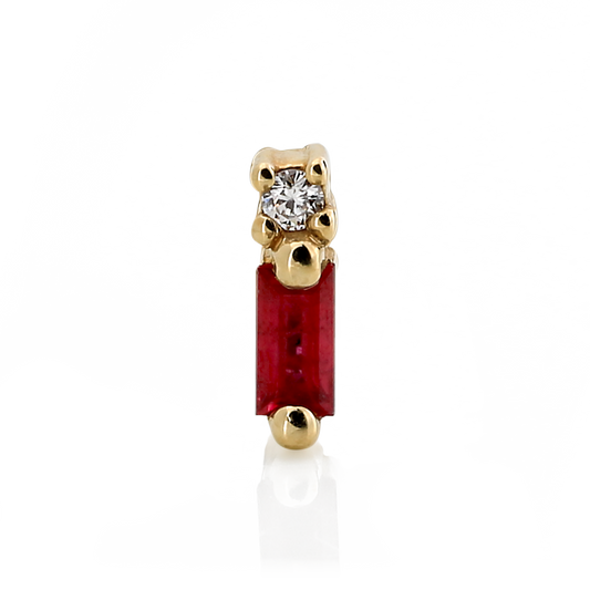 Shooting Baguette Gemstone - Ruby