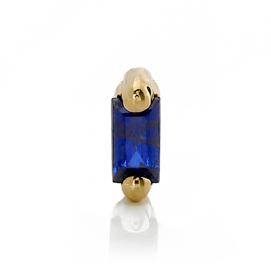 Single Baguette - Dark Blue Sapphire