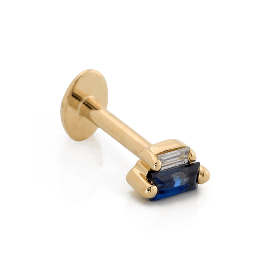 Stepping Baguettes - Dark Blue Sapphire